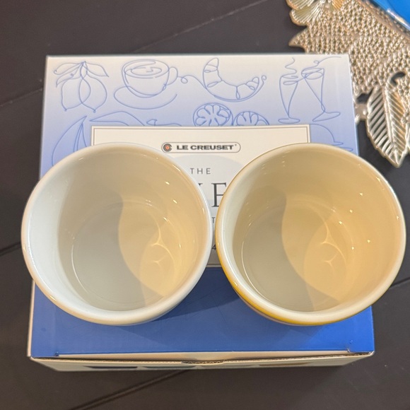 Le Creuset Yellow and White Ramekin Set - Picture 2 of 2
